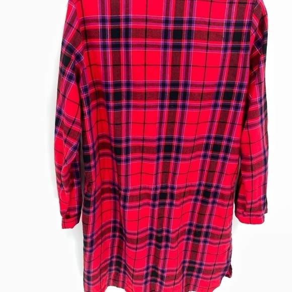 Victoria's Secret Red Plaid Flannel Tie Nightgown Size Medium - Picture 6 of 7